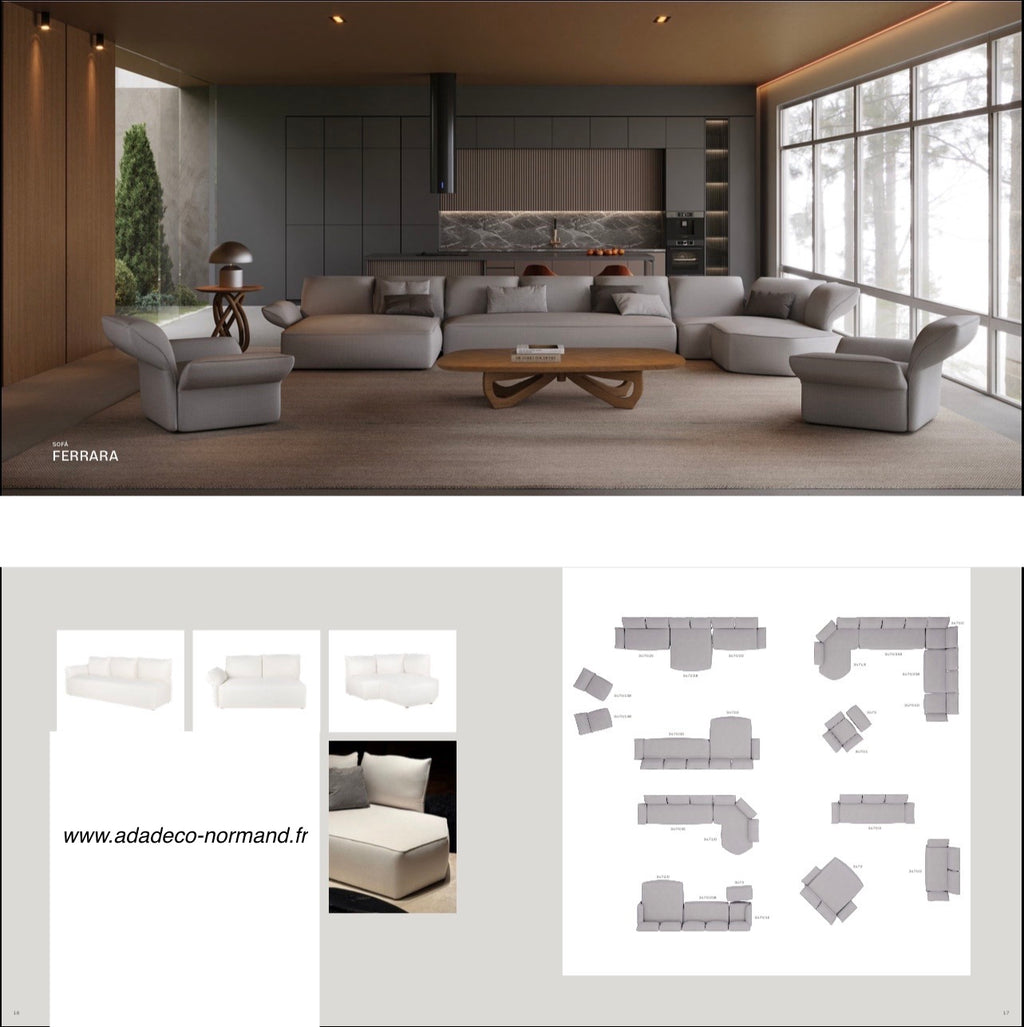 Chaise Longue FERRARA — Luxe Salon Espace Détente