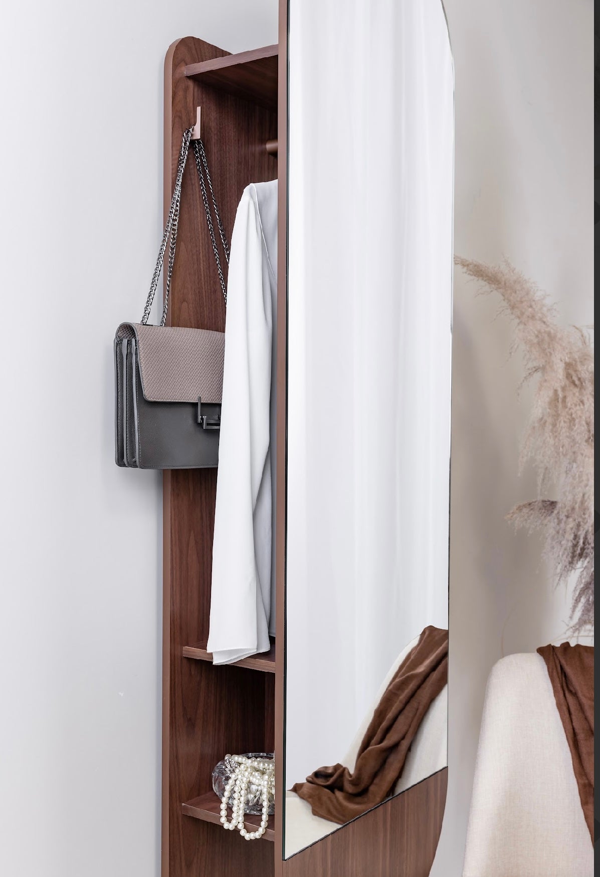 Miroir VENUS  Vestiaire Multifonctions – Élégance Bois