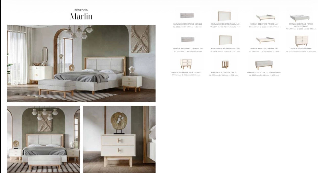 Chambre adulte MARLIN – Style naturel