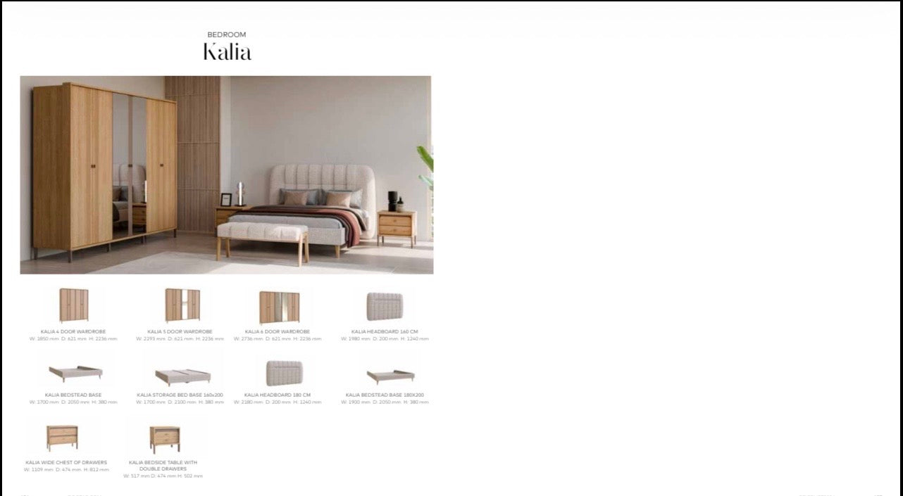 Chambre adulte KALIA – Bois naturel