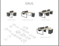 Poste de travail GRUS (4 personnes – forme L)