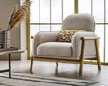 Fauteuil Scandinave Bois et Tissu KIERA – Confort Élégant