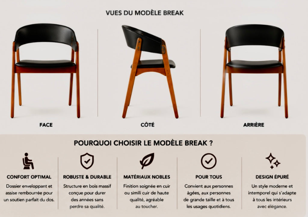 BREAK – Chaise design en bois massif