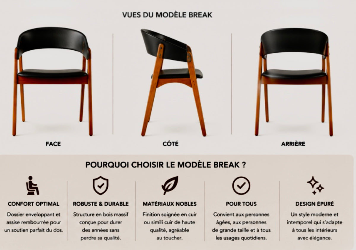 BREAK – Chaise design en bois massif