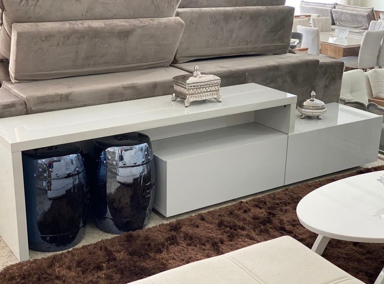 Meuble TV ASTON extensible bois – Style contemporain