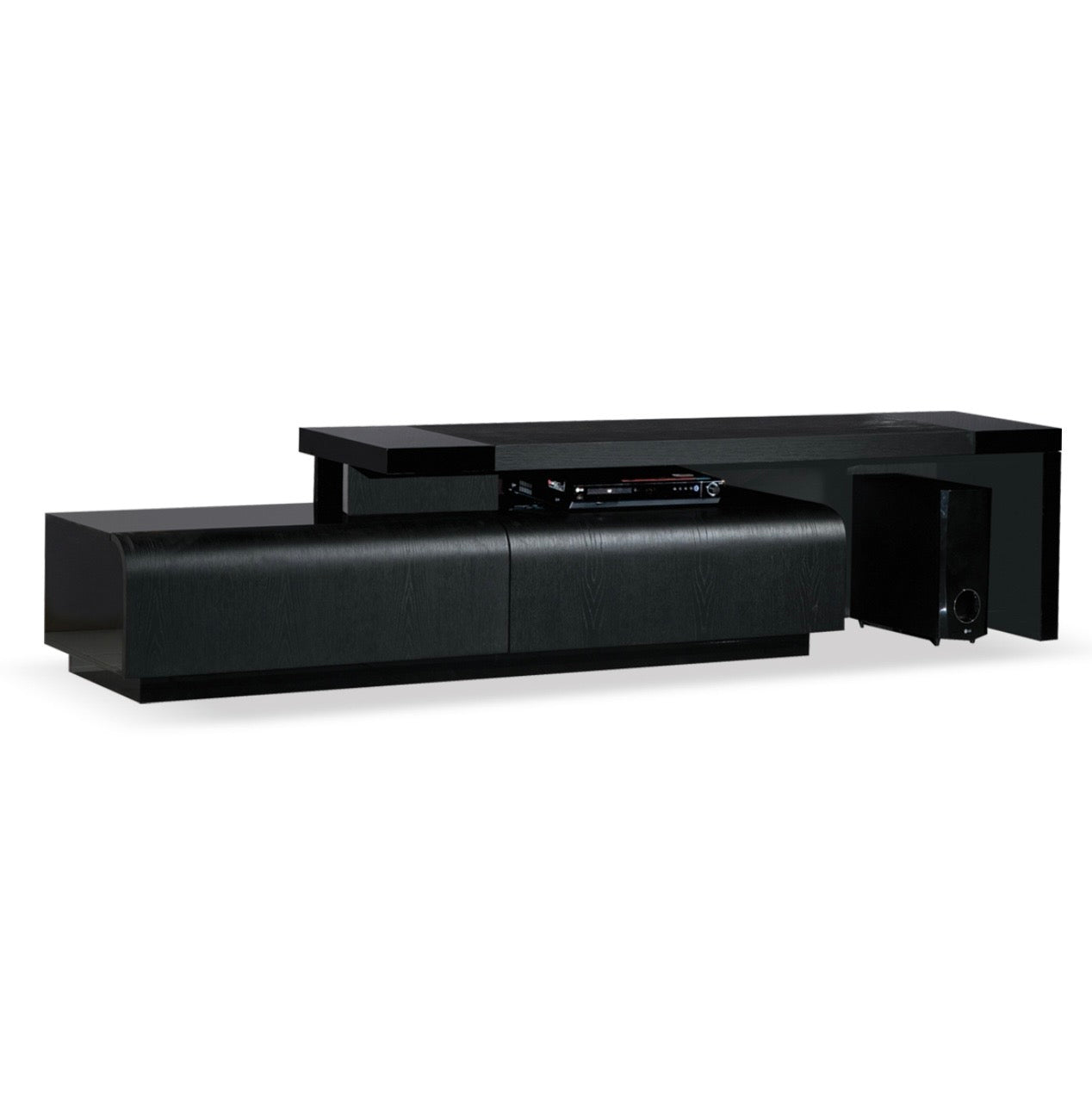 Meuble TV ASTON extensible blanc – Style contemporain