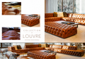 Canapé LOUVRE — Collection Premium Cuir Capitonné